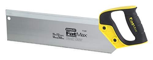 Stanley FatMax Rückensäge (350 mm Länge, 11 Zähne/Inch, verstärkter Rücken, ABS-Kunststoff, ergonomischer Griff) 2-17-201