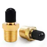 Erzekrim 1/4" NPT Messing Luchtcompressor 2 Stück 1/4 Zoll Messing Reifen Luftkompressor Luftventil Prüfventil Autoventil Tank Füllventile Reifenventil 1/4" Adapter Felgenventile für Auto PKW LKW