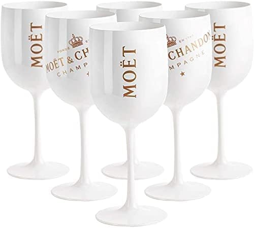 JiaWell Champagner Becher,Champagnerglas für Kunststoff Ice Imperial Champagner Becher,0.48L Wine Party Moet Rose Piccolo(8 Stück/(1er Pack)(Modifizierte Version aus China)