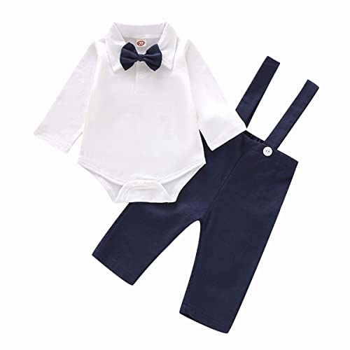 Gajaous Baby Jungen Taufanzug Gentleman Bekleidungssets Kleinkind Jungen Langarm Krawatte Hochzeit Anzug für Frühling Herbst