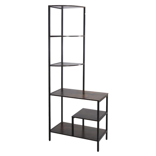 bestyks Offenes Regal, bücherregal mit 6 Ebenen,Raumtrenner Standregal,Regal Industrial Style,66.7" x 23.7'' x 14'' für Arbeitszimmer, Büro, Wohnzimmer, Schlafzimmer, Küche