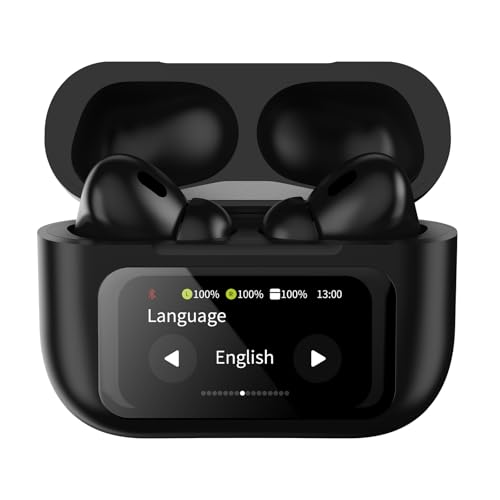 Ai kopfhörer übersetzer,KI-Übersetzungskopfhörer Übersetzungsgerät,3 in 1 Sprachübersetzer Kopfhörer Kabellos Übersetzer Bluetooth Ohrhörer,144 Sprachen Echtzeit Translation Earbuds