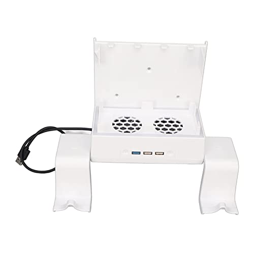 Für Xbox Series S Lüfterständer, Kühlständer mit Lüfter und 3 USB Anschlüssen, 7 farbige LED, Wandhalterung mit 2 Controller Haken Für Xbox Series S