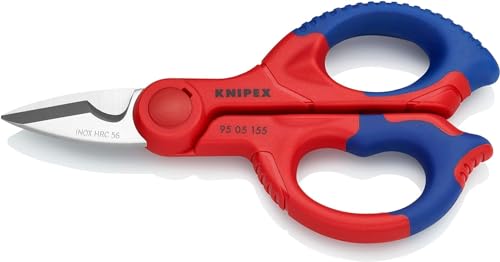 KNIPEX Elektrikerscheren mit Mehrkomponenten-Hüllen, glasfaserverstärkt 155 mm 95 05 155 SB