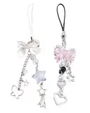 MYGLOAR Niedliche Handyanhänger, 2 Stück süße Anhänger, Schultergurte, Handyanhänger, Handyhüllen, Schlüsselanhänger, Kameraanhänger, Accessoires, Geeignet für Taschen, Preise, Rucksäcke, Anhänger