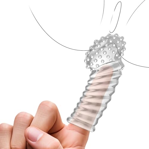 Qoosea Fingerhüllen Sexfinger Kitzler Penisscheide Fingerspitze Finger Penis Hülle für Sie Klitoris G-Punkt A-Punkt Erotikspielzeug für Männer Frauen Paaren Intensiv Sex Spaß