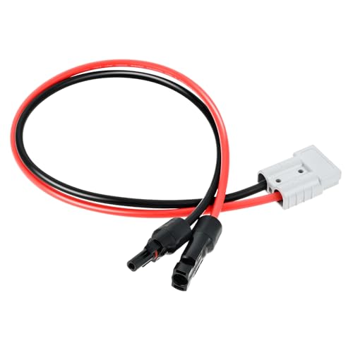 Surieen Solarstecker auf 50A Anderson Steckverbinder Kabel, 10AWG Stecker für Solarmodulkabel, Sonnenkollektor Kabel Verbinder-Kits für RV-Solargenerator tragbare Powerstation (60cm)