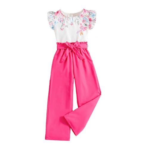 Generisch Anzug Für Kinder Mädchen Bekleidungssets Sommer Geschenk Einschulung Schulanfang Lässige Hosen Mit Schlaghose Mädchen Kleidung Kinder Set