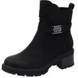 Palado Stiefeletten Damen Jaiya – leichte gefütterte Winterschuhe aus hochwertigem Material – stilvolle Boots mit Zierdetails für Herbst & Winter Schwarz UK7 - EU40