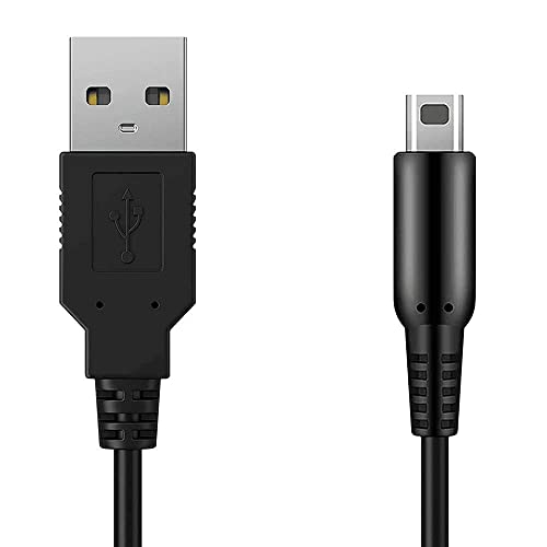 OcioDual USB Ladegerat Kabel 1,2m Schwarz Kompatibel mit Ninten DSi,DSi XL,2DS,New 2DS XL,3DS,3DS XL,New 3DS,New 3DS XL Ladekabel Datenkabel Netzteil Adapter Power Charger Daten Data Sync Cable