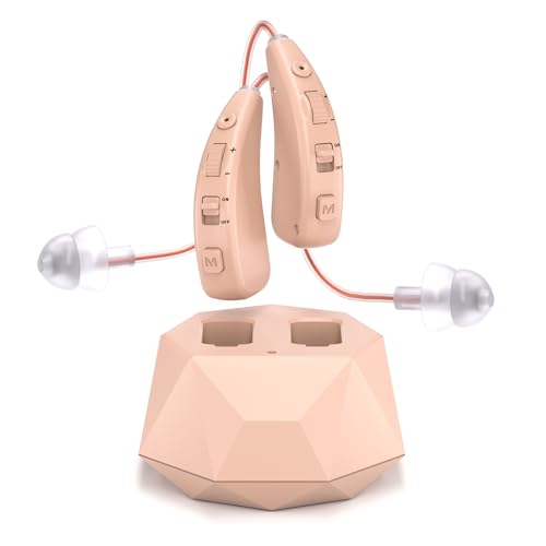 JYYRC Soundgerät für Senioren wiederaufladbare Soundgerät für Erwachsene mit Geräuschunterdrückung, bequemer Lautstärkeregelung, komfortablem Design, nahezu unsichtbar