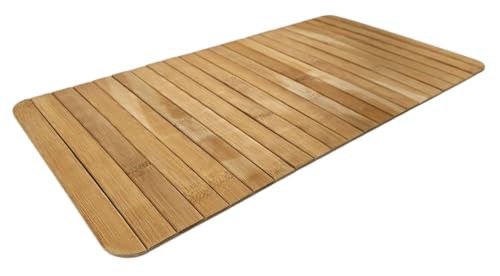 Sofatablett flexibel Bambustablett Bambus Natur anthrazit Armlehnen Schoner (Natur)