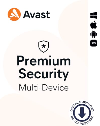 Avast Premium Security 2024 - Antivirenschutz für Windows, MacOS, iOS und Android | 10 Geräte | 1 Jahr | PC/Mac/Android/iOS | ESD