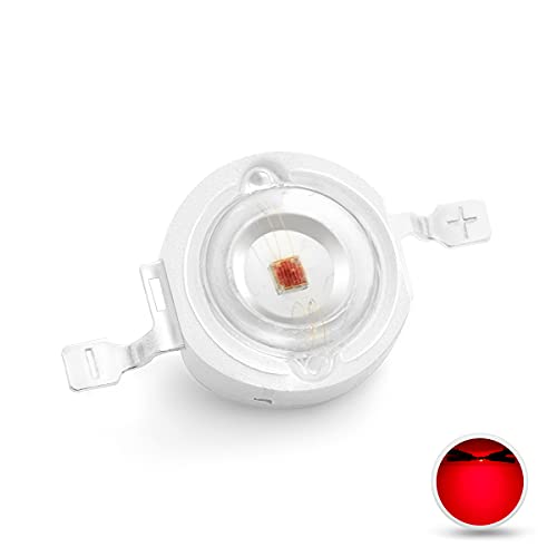 CHANZON 10 Stück High Power Led Chip on Board 1W Rot (300mA - 350mA/DC 2V - 2.2V/1 Watt) Superhelle Intensität SMD COB Light Emitter Components Diode 1 W Bulb Lamp Beads DIY Lighting
