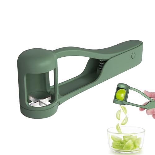Luvan Traubenschneider für Kleinkinder und Babys, Traubenschneider Küchengadget für Gemüse, Obst, Salat und Kuchendekoration, Trauben, Tomaten, Kirschen und Erdbeerschneider, Viertelschneider (Grün)