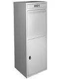 Ondis24 Korona Paketbox Postbox für Pakete, Päckchen, Warensendungen und Briefe mit Paketsafe (103 cm, Grau)