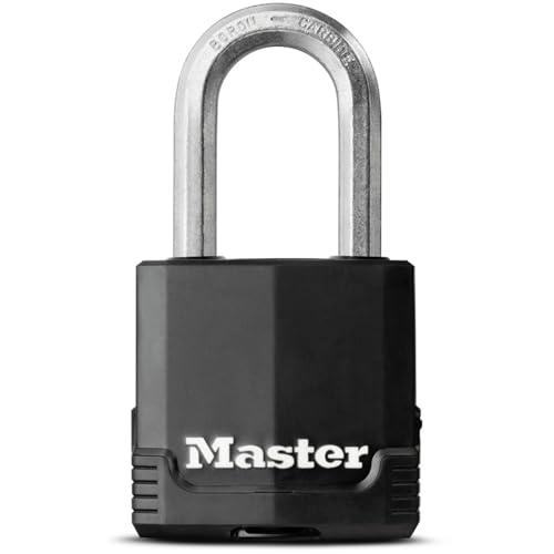 MASTER LOCK Hochleistungsvorhängeschloss [ Schlüssel] [Beschichteter laminierter Stahl] [Wetterfest] M115EURDLF - Ideal für Lagerräume, Garagen etc.