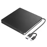 External DVD Drive, Amicool USB 3.0 Type-C CD DVD +/-RW Optical Drive USB C Burner Slim CD/DVD ROM Rewriter Writer Reader Portable for PC Laptop Desktop MacBook Mac Windows 7/8.1/10 Linux OS Apple