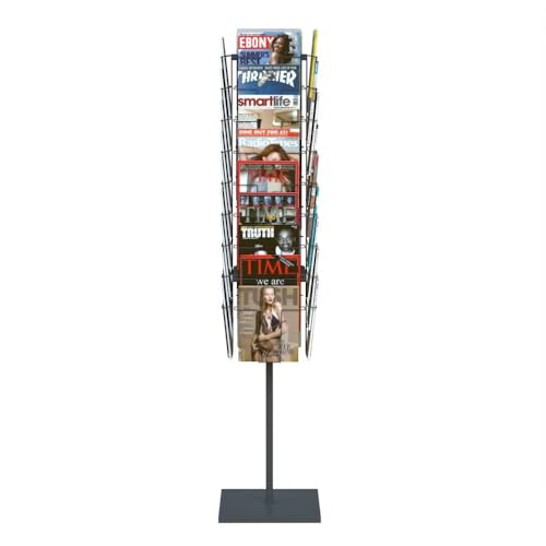 BPT prospektständer 360° drehbarer zeitungsständer,EIN zeitschriftenständer, der 36 Zeitschriften gleichzeitig anzeigen kann