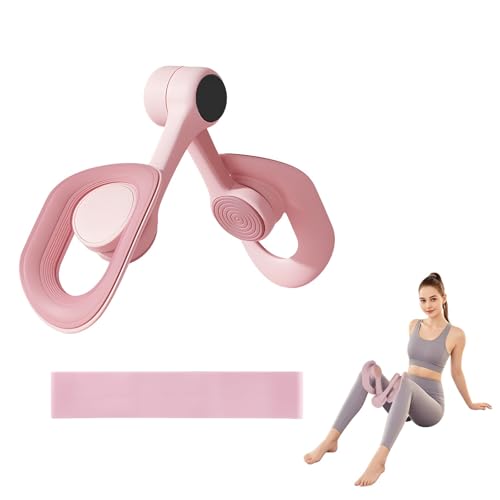 Beckenboden Trainingsgerät für Frauen - Anti-Rutsch & 360° Rotation Beckenboden Übungsgerät, Oberschenkeltrainer Set mit Widerstandsgummi, Beckenbodentrainer, Sportgeräte Zuhause für Beinstärkung