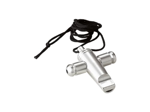 Meinl Percussion Samba Whistle Instrument - Samba Pfeife mit Umhängeband - Musikinstrument - Aluminium, Silber (SW-1)