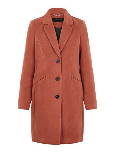 VERO MODA Damen VMCALA Cindy AW19 3/4 Jacket BOOS Mantel, Rosa (Mahogany Mahogany), X-Small (Herstellergröße: XS)