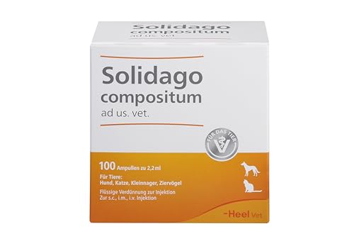 Solidago compositum ad us. Vet. 100 Ampullen. Bestandteil der SUC-Kombination | Natürliches Tierarzneimittel für Katzen, Hunde, Kleinnager und Ziervögel | Made in Germany