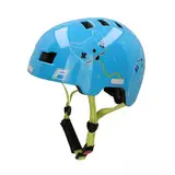 FISCHER BMX Fahrradhelm, Radhelm, Dirt Bike Helm Plus Game, XS/S, 48-54cm, blau, mit integriertem LED-Rücklicht