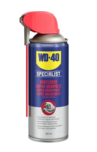 WD-40 Specialist Rostlöser 400 ml – Kriechöl mit Tiefenwirkung für festsitzende Schrauben & Metallteile, löst Rost in Sekunden, verdrängt Feuchtigkeit & hinterlässt langanhaltenden Korrosionsschutz