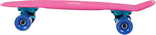 Skateboard Cruiser Mini Board, Retro-Style für Kinder & Jugendliche, Komplettboard, Pennyboard, Anfänger (Rosa)