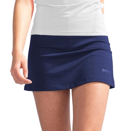 Reece Sportrock - Fundamental Skort Ladies - Sportrock für Hockey und Tennis - Rock mit Hose Drunter - mit Taschen und Atmungsaktivem Material - Tennisrock - Marine - Größe XXL