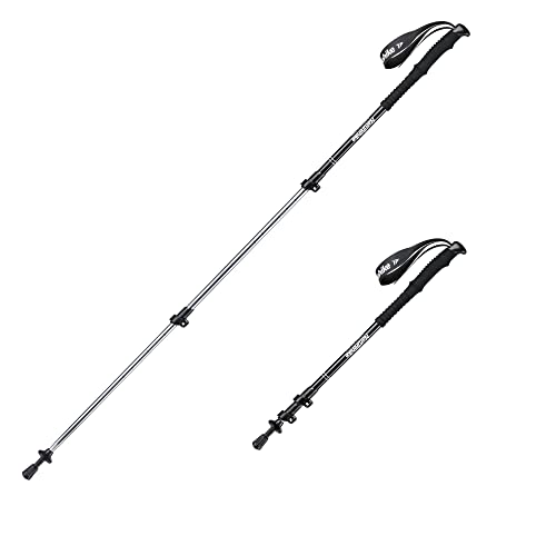 Naturehike Ultraleichte Walking Stöcke Damen und Herren Wanderstöcke 61-135cm Faltbar Aluminium Stöcke Trekkingstöcke (1pcs)