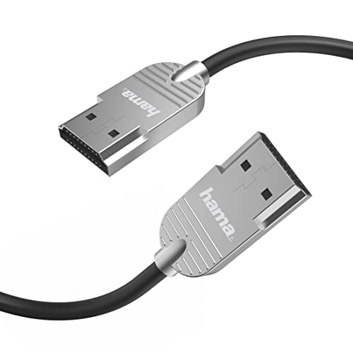 Hama HDMI Kabel 1 m lang Ultra HD 4K (High Speed HDMI Cable HDR, HEC, ARC, Monitorkabel mit Metallstecker im Slim Design, Verbindung von PC/Notebook mit Monitor, TV, Beamer, Playstation, Xbox)