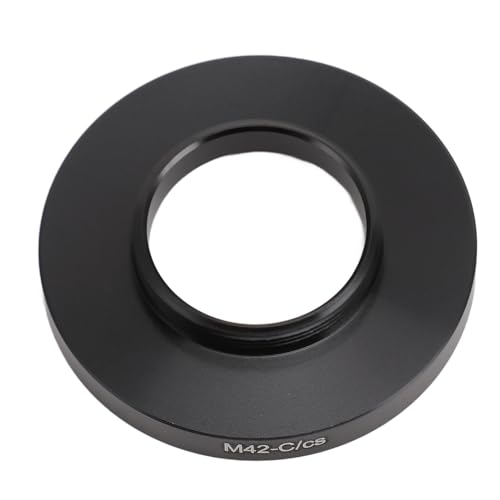 M42 auf C CS Adapterring, M42 X 0,75 Mm Buchse auf C CS Mount Adapterring aus Aluminiumlegierung, Tragbarer C CS Mount Objektivadapterring für Makrofotografie Teleskope