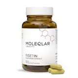 MoleQlar Fisetin 50mg Kapseln - 60 Stück - 100mg Fisetin aus Perückenstrauchextrakt pro Portion - Bioflavonoid aus natürlicher Quelle - vegan, GMO-frei und zertifiziert in DE