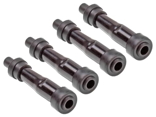 4x Zündkerzenstecker SD05F gerade 5 kΩ entstört passend für Honda, Yamaha, KTM, Suzuki, Kawasaki, 4-Takt Motorrad, Roller, Moped, ATV – 10/12 mm Kerzen, 7–8 mm Zündkabel