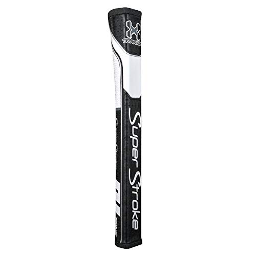 Super Stroke Unisex-Erwachsene Putter Grip SuperStroke Traxion Pistol GT 2.0 Golf-Puttergriff, Schwarz/Weiß, Tour