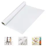 WANTOUTH 1 Rolle Zeichenpapierrolle Weiß Papierrolle Malen Zeichnen 44 cm Breit 10m Lang Zeichenpapier Skizzenpapier Rolle Kinder 70g/qm Skizzenrolle Kunst Handwerk Malpapier für Studenten Malen