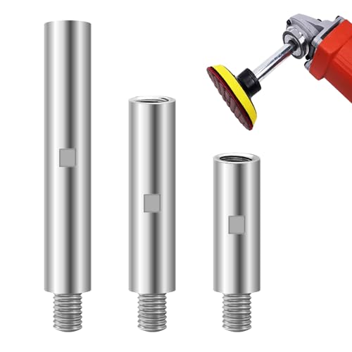 Piuluvor® 3 Stück Winkelschleifer Verlängerung M14 Verlängerung Schaft Poliermaschine Verlängerung 75mm/100mm/140mm Rotationsverlängerungswelle Winkelschleifer Verlängerungsstange