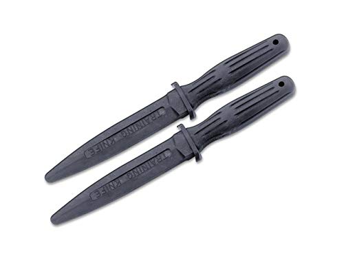 Böker Erwachsene Messer A-F Rubber Trainingsmesser Set 15.5 cm, Schwarz, Standard