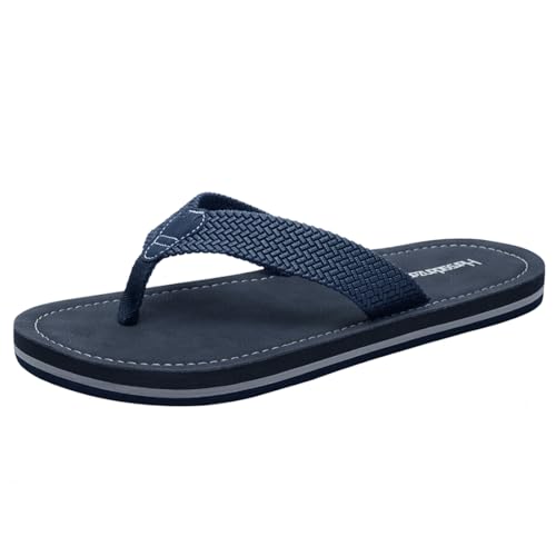 Harssidanzar Herren Flip Flops,Zehentrenner,Sandalen,Strand Flip Flops,Sommer Flip Flops HM001EU,Marine,Größe 47