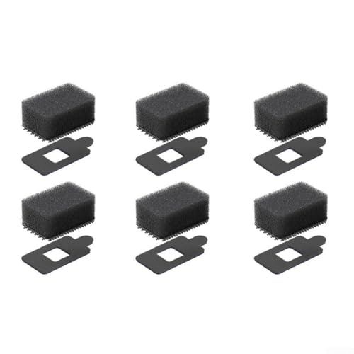Oniissy Mikrofon-Windschutz für 360 X5/X4/X3 Kameras, geräuschreduzierende Schaumstoffabdeckung, verbesserte Klangqualität, 6 Stück, schwarzer Windschutzscheiben-Ersatz, verbessern Sie Ihr