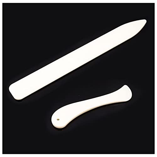 2Pcs Papier Bonefolder Falzbein Knochen Ordner Papier Knochen Buchbinderei Falten Rillwerkzeug,Aus Knochen präzisen Falten von Papier oder leichtem Karton und zur Lederverarbeitung