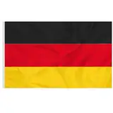 Deutschland Flagge, Deutschlandfahne 90 x 150 cm mit Messing-Ösen, WiderstandsfäHige Gartenflagge, Germany Flag, Deutschland Fahne FüR Drinnen Und DraußEn Geeignet