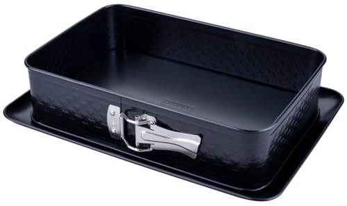 Zenker Rechteck-Springform 28 x 18 cm – Ideal für Valentins- & Muttertag, mit einzigartiger Herz-Prägung, PFAS-frei, Made in Germany
