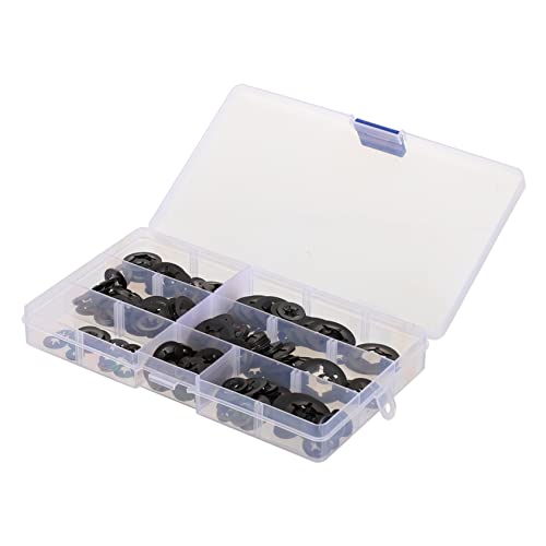 Mobestech 1020 Stk Interne Zahnscheibe Schnelle Geschwindigkeitsclips Innenzahn-aufsteckclips Sicherungsscheiben-unterlegscheiben-sortiment-kit Schwarze Clips Aufschieben Rostfreier Stahl