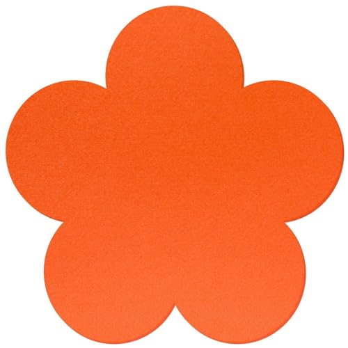 Oranger Filz Untersetzer Blume V2 - Deko Basteln 3-60 cm, Pack mit:1 Stück, Höhe x Breite:24x24cm