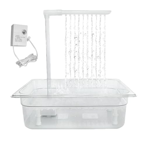 HunicandIU Vogel Badehaus Badewanne, Wellensittich Badewanne, Automatische Vogelbrunnen, Multifunktionaler Vogeldusche Mit Mehreren Wasserhähnen, Papageien Badebox