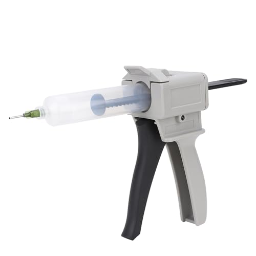Feuerfest Heißklebepistole, Spender-Klebepistole, Manuelle Spender-Klebepistole aus Kunststoff, Manuelles Einrohr-Griff-Werkzeug zum Drücken Quetschen für Heimwerkerarbeiten und schnelle Reparaturen