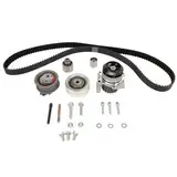 Anlseiod PowerGrip Kit + Wasserpumpe KP25649XS-1 für Audi A1 A3 A4 A5 A6 Q3 Seat Alhambra Altea Caddy Eos Golf 6 Passat Zahnriemensatz mit Wasserpumpe 038109454A